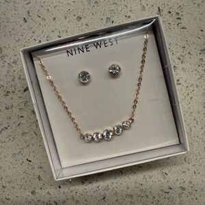 Nine West Necklace and Earring Set